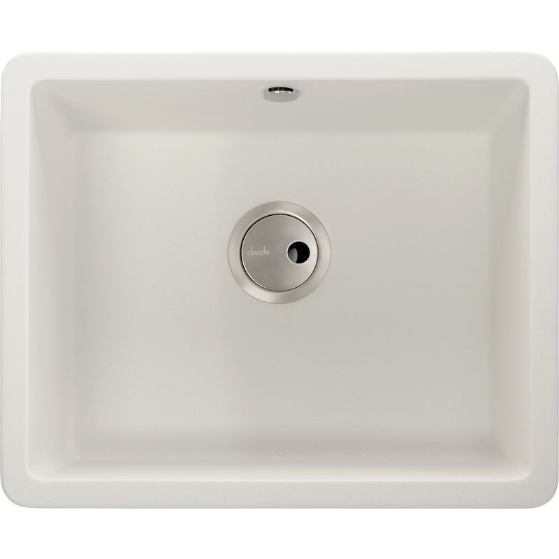 Abode AW3127 Matrix SQGR15 1.0 Bowl Undermount Or Inset Kitchen Sink White Granite