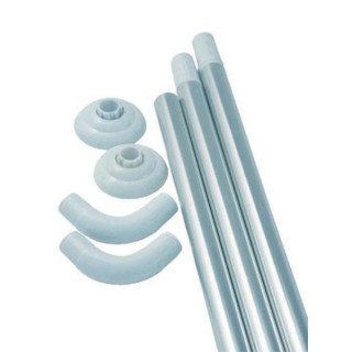 TP Bathrooms Shower Curtain Modular Rail Anodised Shower Accessory