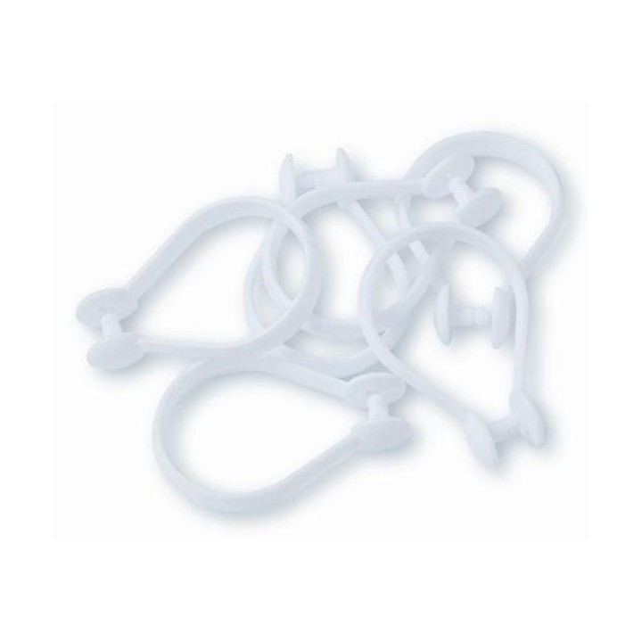 White Curtain Rings 12 Pack