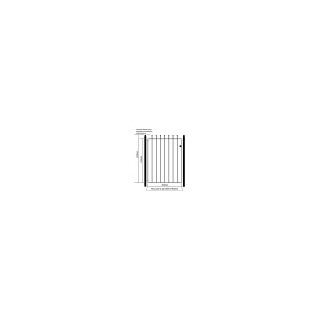 Manor Low Flat Top Single Metal Gate 914mm GAP x 1220mm High Zinc & Powder MAZP06/3