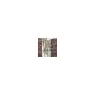 Manor Tall Bow Top Single Metal Gate 914mm GAP x 1930mm High Zinc & Powder MAZP32