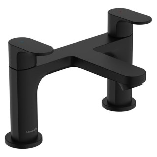 Hansgrohe Rebris S 2-hole rim mounted bath mixer - Matt Black - 72446670
