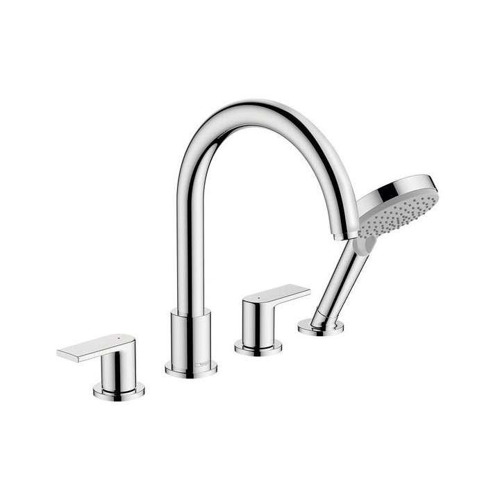 Hansgrohe Vernis Shape 4-hole rim mounted bath mixer - Chrome - 71459000