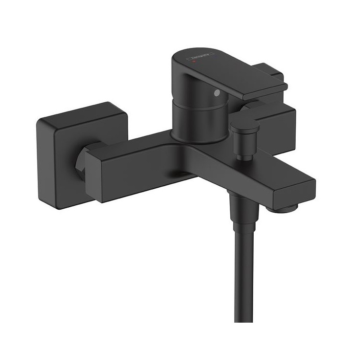 Hansgrohe Vernis Shape Single lever bath mixer for exposed installation - Matt Black - 71450670