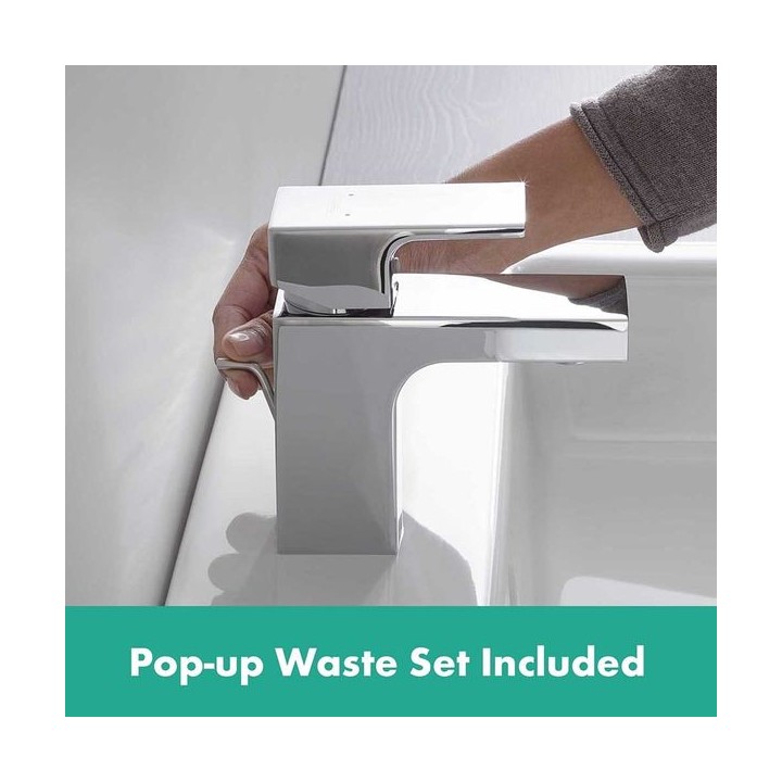 Hansgrohe Vernis Shape Single lever basin mixer 70 with pop-up waste set - Chrome - 71560000