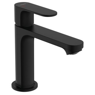 Hansgrohe Rebris S Single lever basin mixer 110 CoolStart with metal pop-up waste set - Matt Black - 72527670