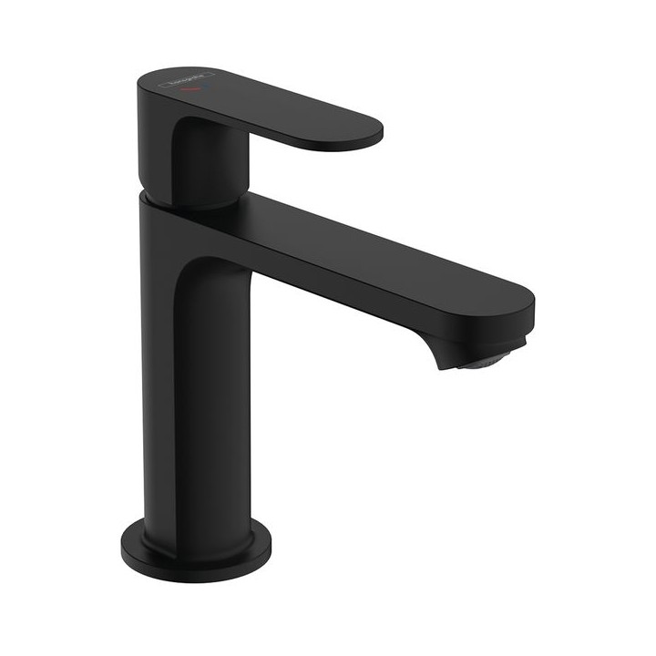 Hansgrohe Rebris S Single lever basin mixer 110 CoolStart with metal pop-up waste set - Matt Black - 72527670