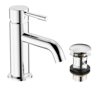 Bristan Mila Basin Mixer Tap with Clicker Waste - Chrome