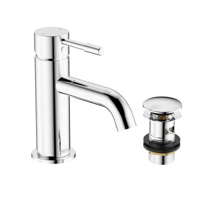 Bristan Mila Basin Mixer Tap with Clicker Waste - Chrome