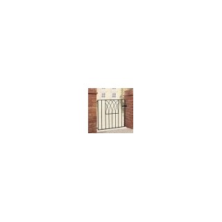 Abbey Low Flat Top Single Metal Gate 914mm GAP x 812mm High Zinc & Powder ABZP32