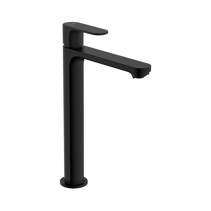 Hansgrohe Rebris S Single lever basin mixer 240 CoolStart EcoSmart+ for washbowls with pop-up waste set - Matt Black - 72590670