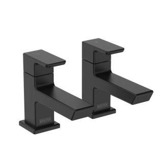 Bristan Cobalt Basin Pillar Taps - Black