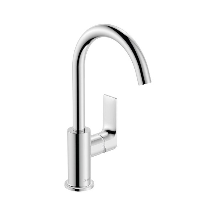 Hansgrohe Rebris E Single lever basin mixer 210 with swivel spout and pop-up waste set - Chrome - 72576000