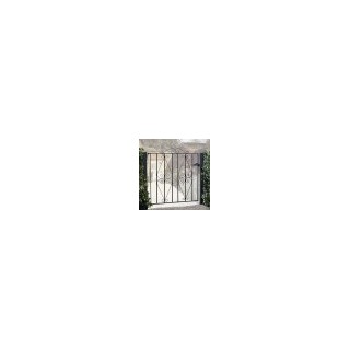 Stirling Low Flat Top Single Metal Gate 914mm GAP x 914mm High Zinc & Powder ST03ZP