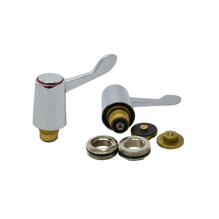 4TRADE 3/4in Lever Bath Tap Heads Chrome Plated