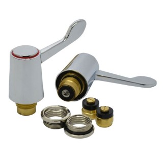 4 Trade 1/2in Lever Basin/Sink Tap Heads Chrome Plated