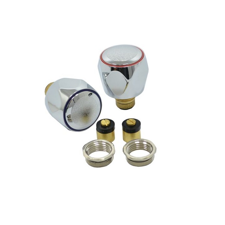 4Trade Chrome Basin/Sink Tap Heads