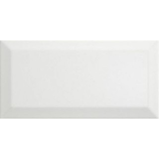 Johnson Tiles Bevel Brick Gloss White Tile 200 x 100mm - Qty 50