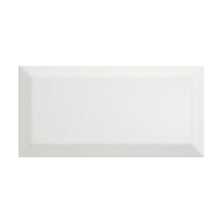 Johnson Tiles Bevel Brick Gloss White Tile 200 x 100mm - Qty 50