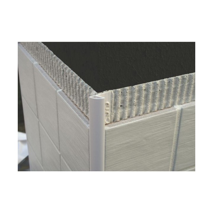 Genesis 6mm White Round Edge Tile Trim ETR608.01