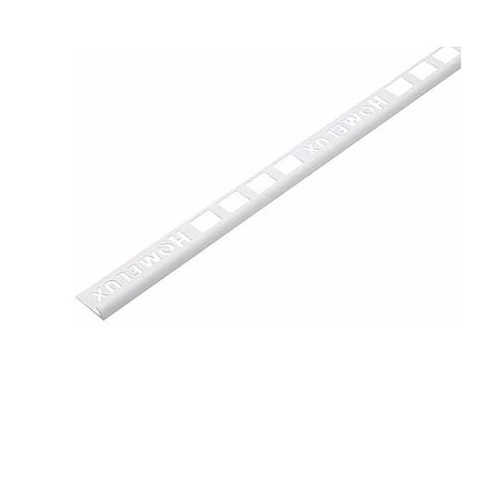Homelux Tile Trim 2.44m x 9mm White HTRT9