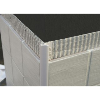 Genesis 10mm White Round Edge Tile Trim ETR108.01