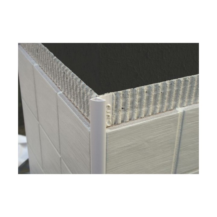 Genesis 10mm White Round Edge Tile Trim ETR108.01