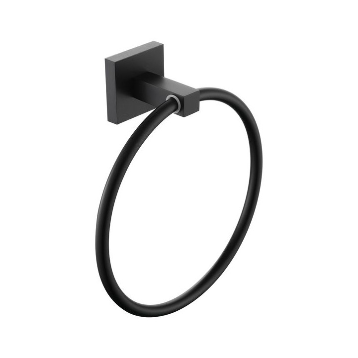 Bristan SQ RING BLK Square Towel Ring Brass Black