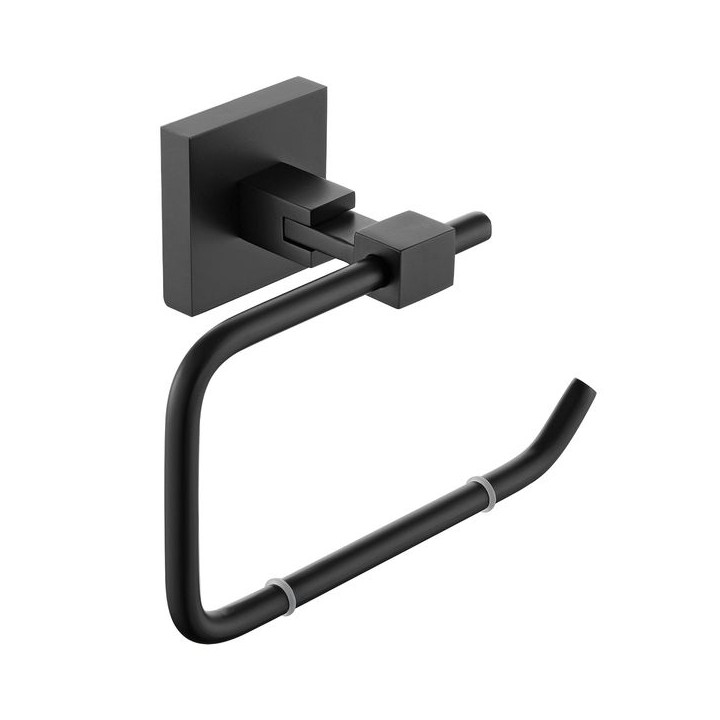Bristan SQ ROLL BLK Square Toilet Roll Holder Brass Black