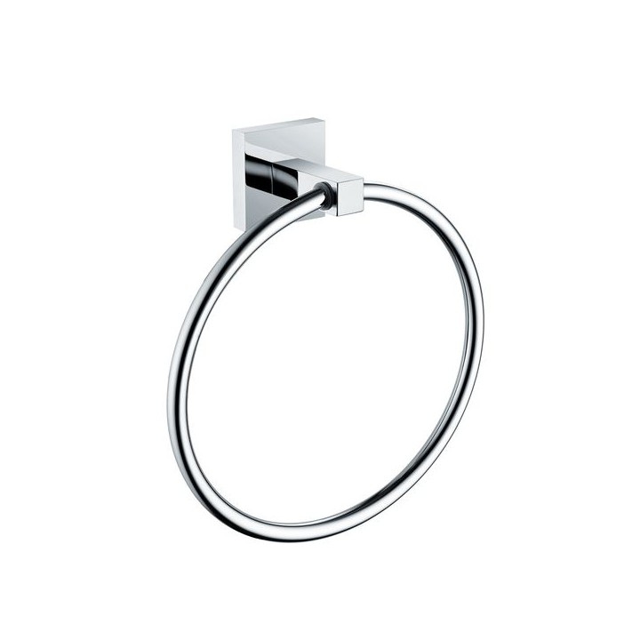 Bristan SQ RING C Square Towel Ring Brass Chrome Plated