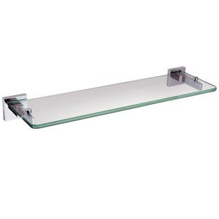 Bristan SQ SHELF C Square Glass Shelf Brass Chrome Plated