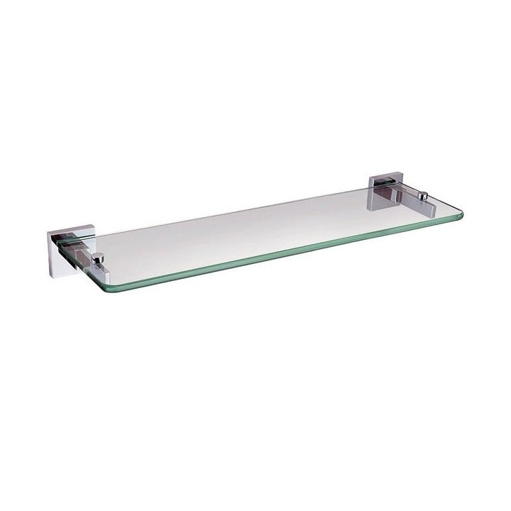 Bristan SQ SHELF C Square Glass Shelf Brass Chrome Plated