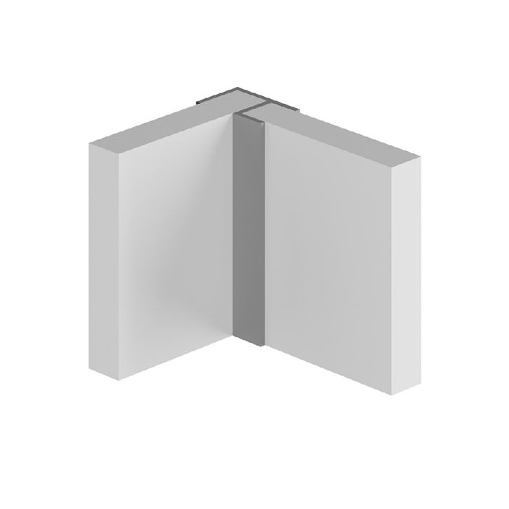 Multipanel Wall Panel Profile Type 100 Flush Corner Profile Satin Anodised Silver