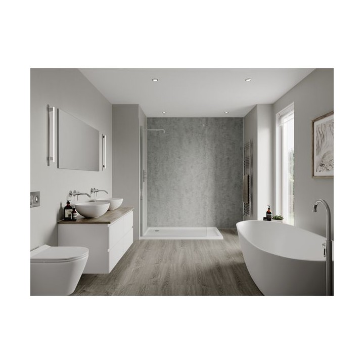 Multipanel Linda Barker Bathroom Wall Panel Hydrolock 2400 x 900mm Concrete Elements 8830