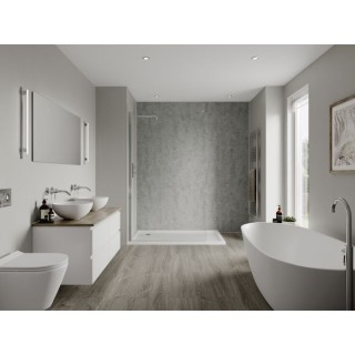 Multipanel Linda Barker Bathroom Wall Panel Hydrolock 2400 x 1200mm Concrete Elements 8830