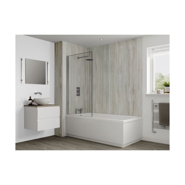 Multipanel Classic Bathroom Wall Panel Hydrolock 2400 x 598mm Jupiter Silver 3458