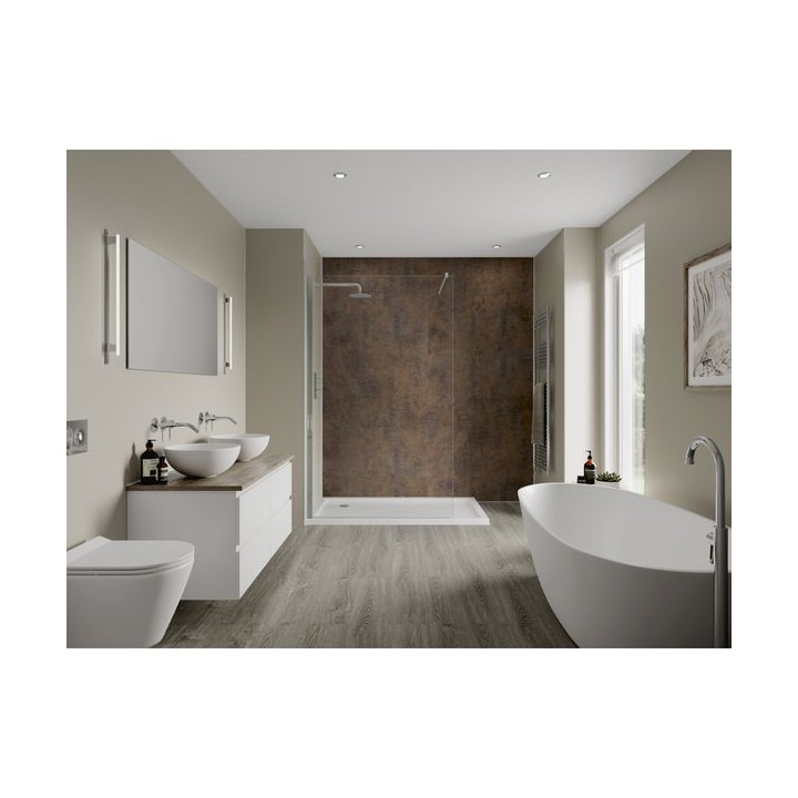 Multipanel Linda Barker Bathroom Wall Panel Unlipped 2400 x 900mm Corten Elements 8832