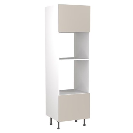Flatpack Single Oven & Microwave Tower Ultra Matt Light Grey Slab 600mm - FKKF0732