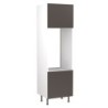 Flatpack Double Oven Tower Super Gloss Graphite Slab 600mm - FKKF0421