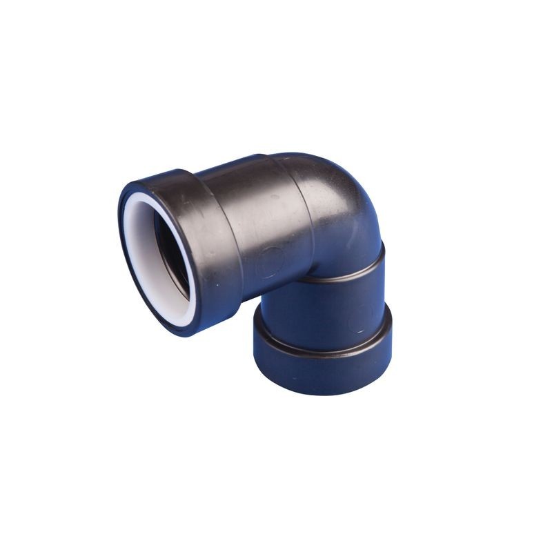 Wavin Osma Waste push-fit knuckle bend 90° 40mm black