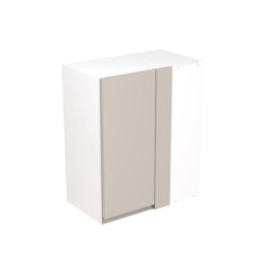 Flatpack Closed Corner Wall Unit J-pull Super Gloss Light Grey 600mm - FKKJ0216