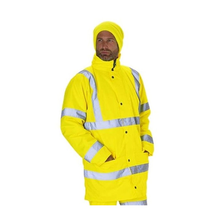 KeepSAFE Hi Vis Yellow Highway Jacket L