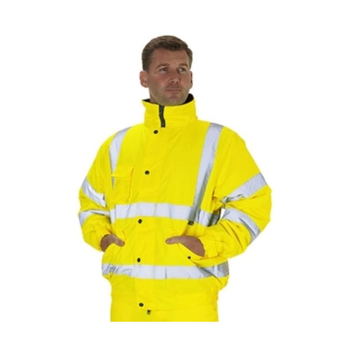 KeepSAFE Hi Vis Yellow Bomber Jacket - L