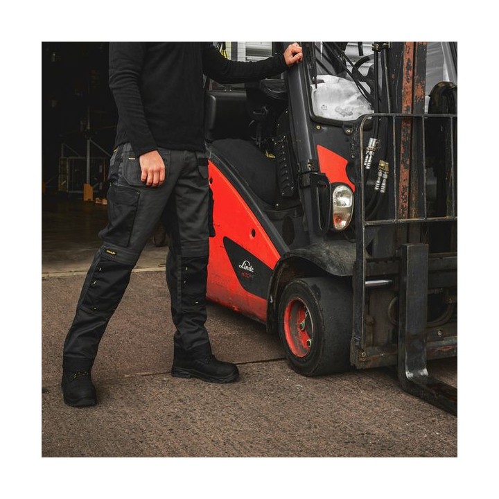 Stanley Austin Grey/Black Stretch Holster Pocket Trousers 38R