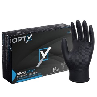 Opti Black Nitrile Disposable X-Large Gloves Box 100