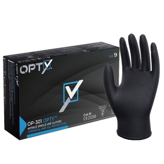 Opti Black Nitrile Disposable Large Gloves Box 100