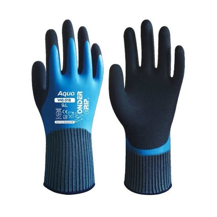 Wonder Grip WG-318 Aqua Gloves Size 10 (XL)