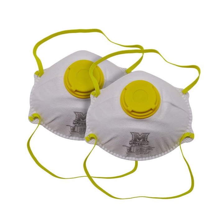 Maverick FFP2 Moulded Valved Disposable Face Mask Pack Of 2