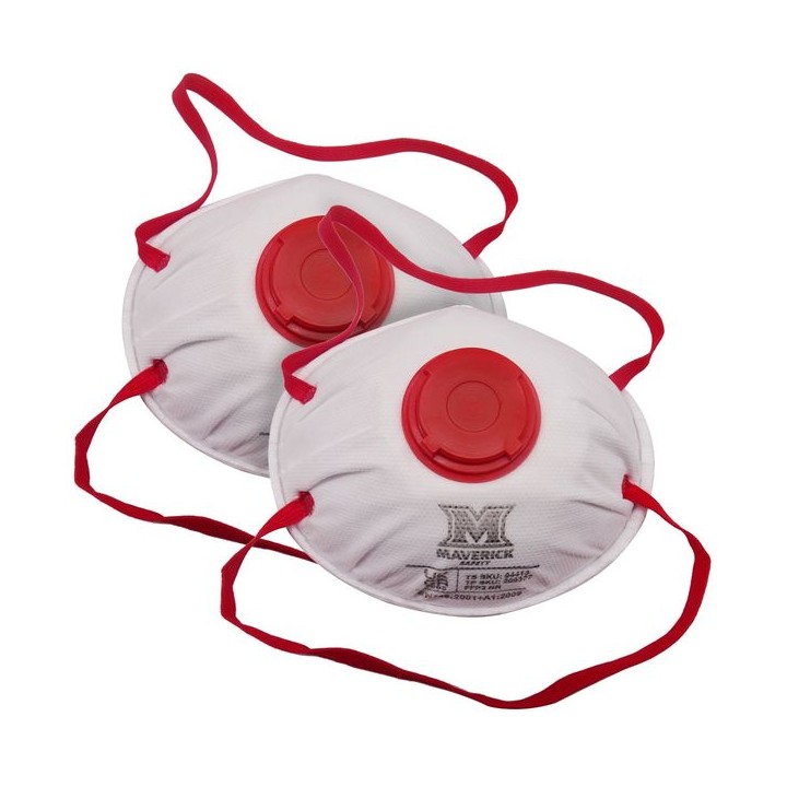 Maverick FFP3 Moulded Valved Disposable Face Mask Pack Of 2