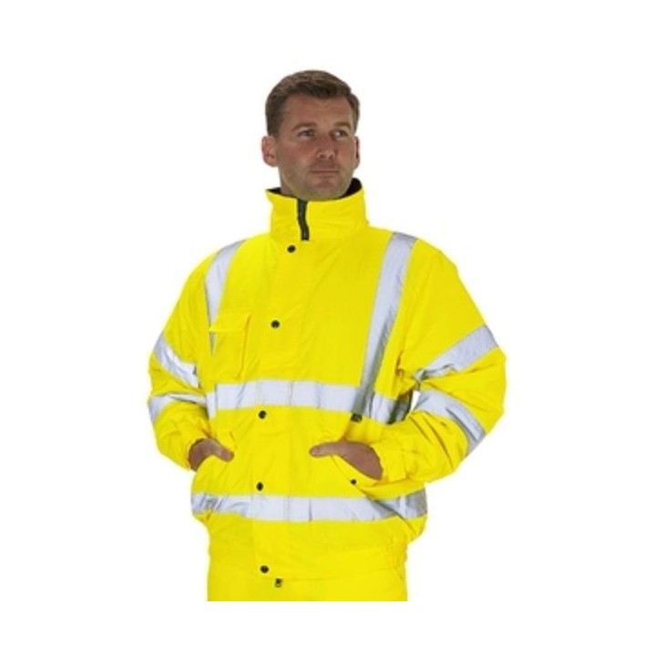 KeepSAFE Hi Vis Yellow Bomber Jacket - XL